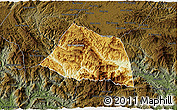 Physical 3D Map of Phaxay, darken