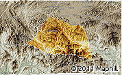 Physical 3D Map of Phaxay, semi-desaturated