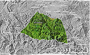 Satellite 3D Map of Phaxay, lighten, desaturated