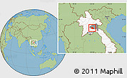 Savanna Style Location Map of Phaxay, highlighted country, highlighted parent region