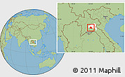 Savanna Style Location Map of Phaxay, highlighted parent region