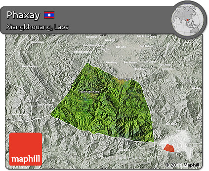 Satellite Map of Phaxay, lighten, semi-desaturated