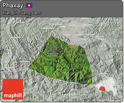 Satellite Map of Phaxay, lighten, semi-desaturated