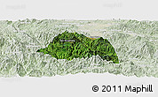 Satellite Panoramic Map of Phaxay, lighten