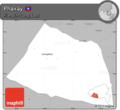 Gray Simple Map of Phaxay