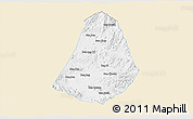 Classic Style 3D Map of Phou Kout, single color outside