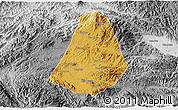 Physical 3D Map of Phou Kout, desaturated