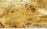 Physical 3D Map of Phou Kout