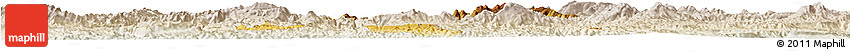 Physical Horizon Map of Phou Kout, lighten