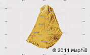 Physical Map of Phou Kout, cropped outside
