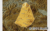 Physical Map of Phou Kout, darken