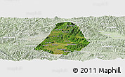 Satellite Panoramic Map of Phou Kout, lighten