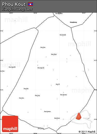 Blank Simple Map of Phou Kout