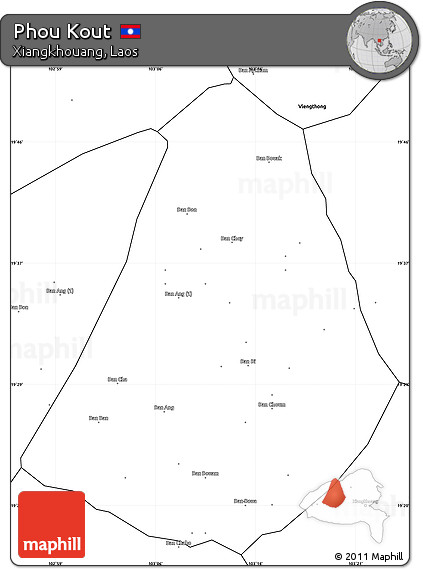Blank Simple Map of Phou Kout