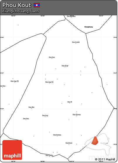 Blank Simple Map of Phou Kout