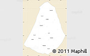 Classic Style Simple Map of Phou Kout, single color outside