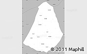 Gray Simple Map of Phou Kout