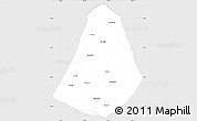 Silver Style Simple Map of Phou Kout, single color outside