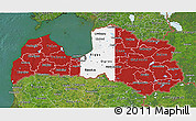 Flag 3D Map of Latvia, satellite outside, flag rotated