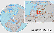 Gray Location Map of Aizkraukles