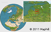 Satellite Location Map of Aizkraukles