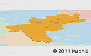 Political Panoramic Map of Aizkraukles, lighten