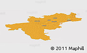 Political Panoramic Map of Aizkraukles, single color outside