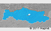 Political 3D Map of Aluksnes, desaturated