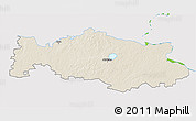Shaded Relief 3D Map of Aluksnes, single color outside