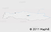 Silver Style Panoramic Map of Aluksnes, single color outside