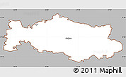 Gray Simple Map of Aluksnes, cropped outside