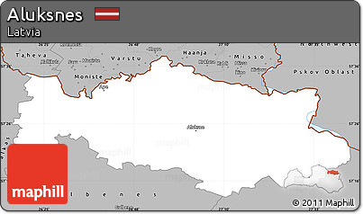 Gray Simple Map of Aluksnes
