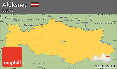 Savanna Style Simple Map of Aluksnes