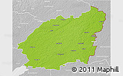 Physical 3D Map of Balvu, lighten, desaturated