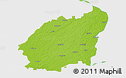 Physical 3D Map of Balvu, single color outside