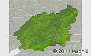 Satellite 3D Map of Balvu, lighten, semi-desaturated