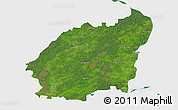 Satellite 3D Map of Balvu, single color outside