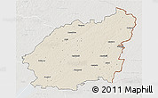 Shaded Relief 3D Map of Balvu, lighten, semi-desaturated