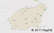 Shaded Relief 3D Map of Balvu, single color outside