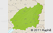 Physical Map of Balvu, shaded relief outside