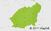 Physical Map of Balvu, single color outside