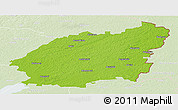 Physical Panoramic Map of Balvu, lighten