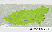 Physical Panoramic Map of Balvu, lighten, semi-desaturated