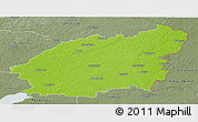 Physical Panoramic Map of Balvu, semi-desaturated