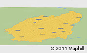 Savanna Style Panoramic Map of Balvu, single color outside
