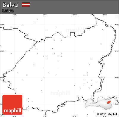Blank Simple Map of Balvu, no labels