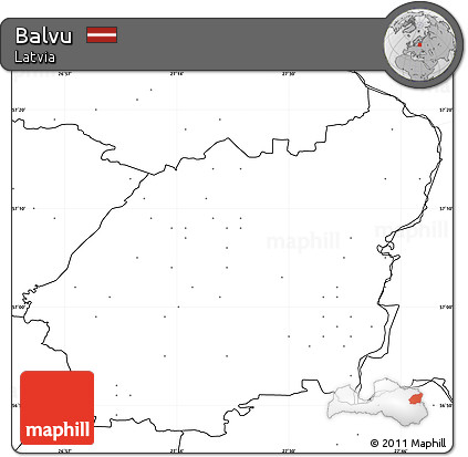 Blank Simple Map of Balvu, no labels