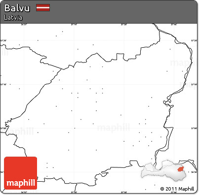 Blank Simple Map of Balvu, no labels