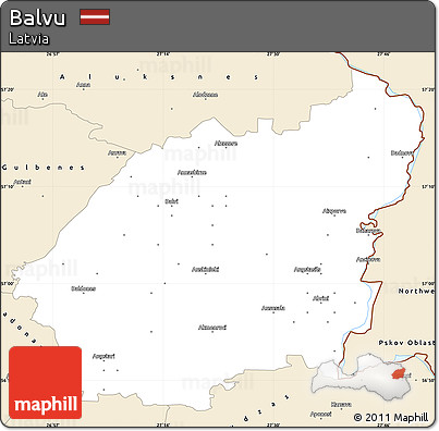 Classic Style Simple Map of Balvu