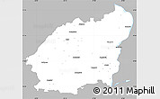 Gray Simple Map of Balvu, single color outside